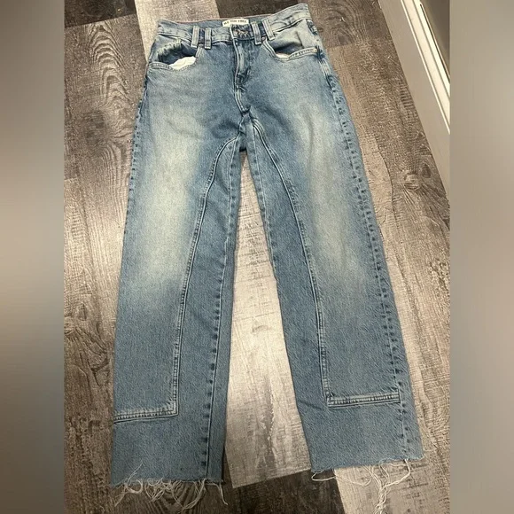 Free People/We the Free Risk Taker High Rise Straight Jeans, GUC, Sz 24, Cute!! - Picture 4 of 12